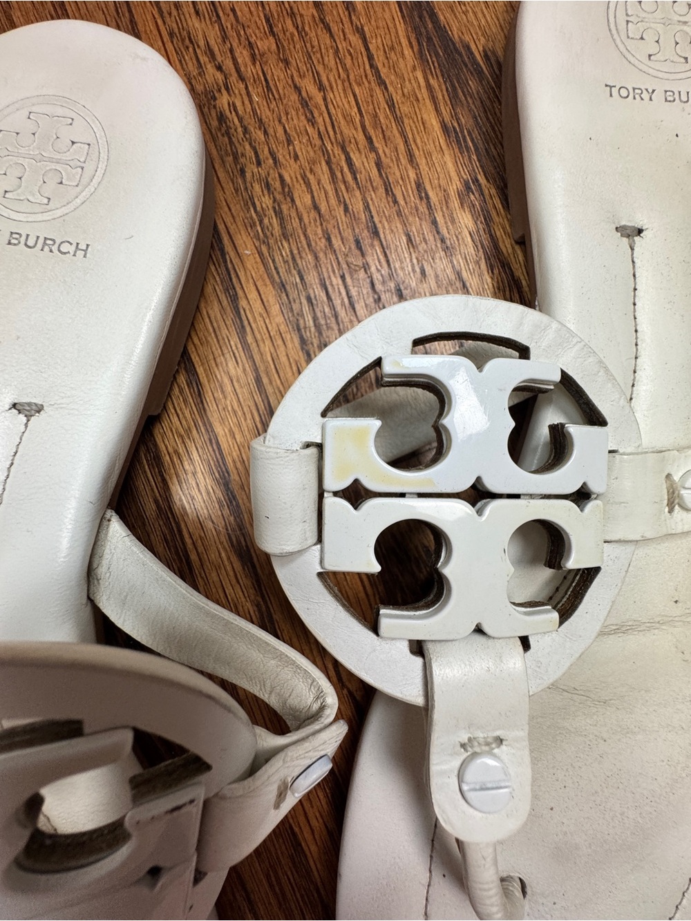 Tory Burch Miller Thong Sandal Women’s 8 White - Picture 2 of 7
